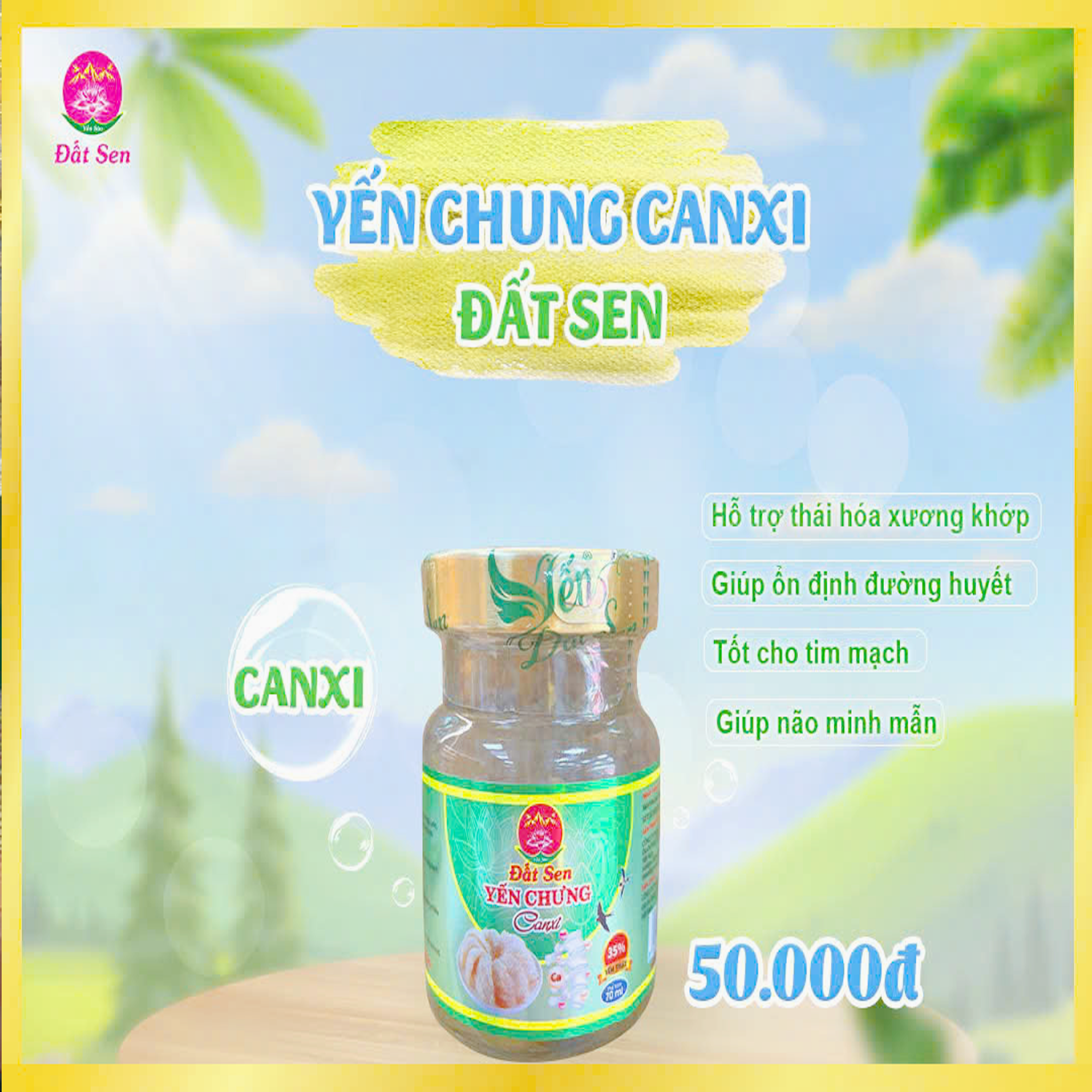 Tổ Yến Chưng Canxi Đất Sen